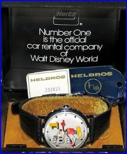 Helbros Mickey Mouse #1 Watch! NIB Walt Disney Productions 1970s NIB RARE