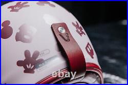 Hjc Mickey Mouse Disney V31 Open Face Jet Scooter Motorcycle Retro Helmet Pink