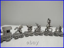 Hudson Disney Pewter Birthday Train 11 Pieces (Mickey Mouse, Donald Duck, etc)