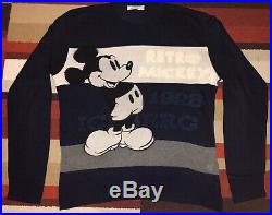 Iceberg History Sweater Mickey Mouse Disney Sz L Italy Navy Blue 1991 Vintage