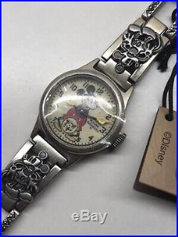Ingersoll Mickey Mouse 30s Wrist Watch Mechanical Disney Bracelet New Boxed