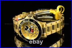 Invicta 40mm Disney Limited Ed. Pro Diver All Gold Blue Mickey Mouse SS Watch