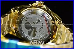 Invicta 42mm Disney Lim Ed. Pro Diver 18K Gold Plated Black Mickey Mouse Watch