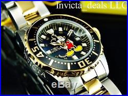 Invicta Disney 30mm Women Pro Diver Limited Edition Two Tone Black Dial Watch