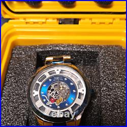 Invicta Disney Mickey Mouse Automatic 300m Blue Skeleton Dial Steel 47mm