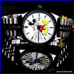 Invicta Disney Mickey Mouse Stainless Steel Silver White Limited 43mm Watch New