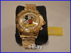 Invicta Limited Edition Disney Mickey Mouse Gold Stainless Men's Watch 27376 NEW