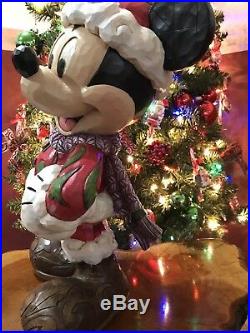 JIM SHORE Christmas Traditions MICKEY MOUSE Disney LARGE Outdoor SANTA FIGURINE