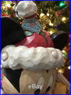 JIM SHORE Christmas Traditions MICKEY MOUSE Disney LARGE Outdoor SANTA FIGURINE