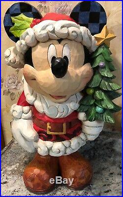 JIM SHORE MICKEY MOUSE Disney LARGE SANTA Christmas Tree FIGURINE 