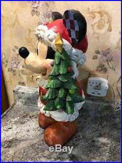 JIM SHORE MICKEY MOUSE Disney LARGE SANTA Christmas Tree FIGURINE Outdoor 17