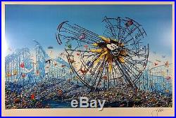 Jeff Gillette Split Mickey Mouse Ferris Wheel Art Print Signed Disney Dismaland