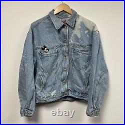 Jou Jou Disney Mickey Mouse Medium Denim Jacket Acid wash Blue RARE