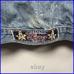 Jou Jou Disney Mickey Mouse Medium Denim Jacket Acid wash Blue RARE