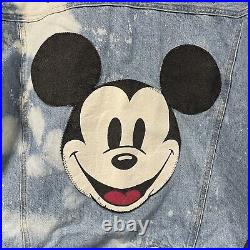 Jou Jou Disney Mickey Mouse Medium Denim Jacket Acid wash Blue RARE