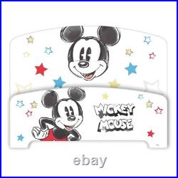 Junior Toddler Bed Disney Mickey Mouse Wooden Cot Frame 10cm Mattress White