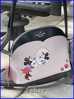 Kate Spade Minnie Mouse Disney Dome Crossbody Bag Messenger Shoulder Leather
