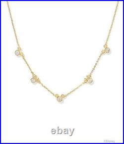 Kendra Scott Disney Mickey Minnie Mouse Gold Strand Collar Necklace Women
