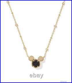 Kendra Scott Disney Mickey Mouse Black Drusy Pendant Necklace Choker