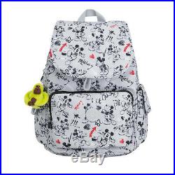 Kipling Disney's Minnie Mouse and Mickey Mouse City Pack Backpack Sketch Grey