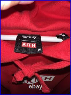 Kith X Disney Mickey Mouse Box Logo Hoodie Red Medium