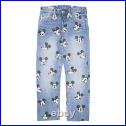 LEVI'S x DISNEY Mickey Mouse 501 Premium BIG E Mens Jeans Blue Straight W29 L27 LEVI'S x DISNEY Mickey Mouse 501 Premium BIG E Mens Jeans Blue Straight W29 L27