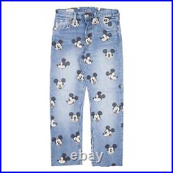 LEVI'S x DISNEY Mickey Mouse 501 Premium BIG E Mens Jeans Blue Straight W29 L27