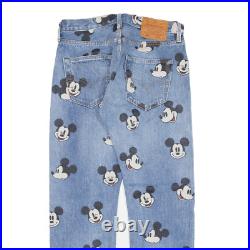 LEVI'S x DISNEY Mickey Mouse 501 Premium BIG E Mens Jeans Blue Straight W29 L27