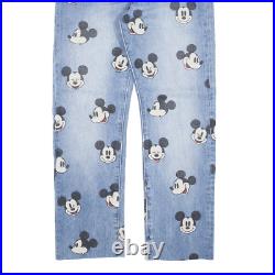 LEVI'S x DISNEY Mickey Mouse 501 Premium BIG E Mens Jeans Blue Straight W29 L27