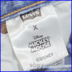 LEVI'S x DISNEY Mickey Mouse 501 Premium BIG E Mens Jeans Blue Straight W29 L27