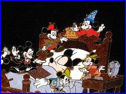 LE Disney Pin SUPER JUMBOMickey Anniversary Steamboat Willie Sorcerer Hat RARE