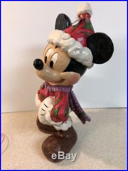 Large 19 Jim Shore Christmas Disney Mickey Mouse Santa Greeter Outdoor