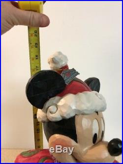 Large 19 Jim Shore Christmas Disney Mickey Mouse Santa Greeter Outdoor