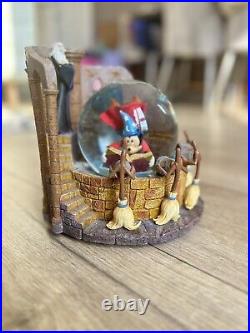 Large Disney Mickey Mouse Fantasia Snow Globe DisneyWorld Collectible Rare