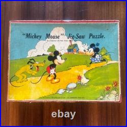 Large Walt Disney Mickey Mouse Chad Valley Wooden Jigsaw Puzzle Complete V Rare