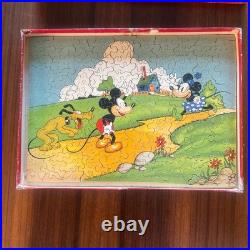 Large Walt Disney Mickey Mouse Chad Valley Wooden Jigsaw Puzzle Complete V Rare