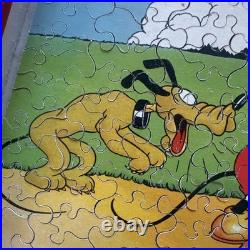 Large Walt Disney Mickey Mouse Chad Valley Wooden Jigsaw Puzzle Complete V Rare