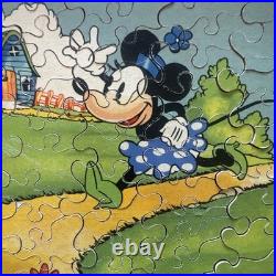 Large Walt Disney Mickey Mouse Chad Valley Wooden Jigsaw Puzzle Complete V Rare