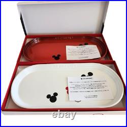 Le Creuset Disney Mickey Mouse Oblong plate Cherry red & White Dish set of 2