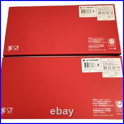 Le Creuset Disney Mickey Mouse Oblong plate Cherry red & White Dish set of 2
