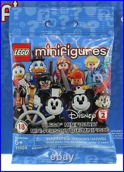 Lego Disney Minifigures Mystery Pack Series 2 Display Case of 60 Packs 71024