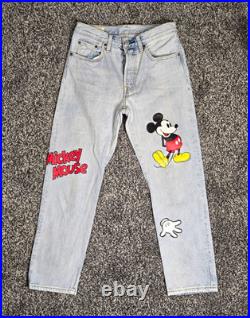 Levi's Premium x Disney Mickey Mouse 501 Crop Jeans Light Wash