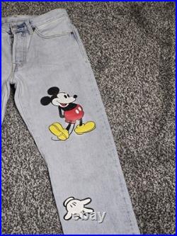 Levi's Premium x Disney Mickey Mouse 501 Crop Jeans Light Wash