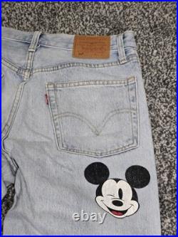 Levi's Premium x Disney Mickey Mouse 501 Crop Jeans Light Wash