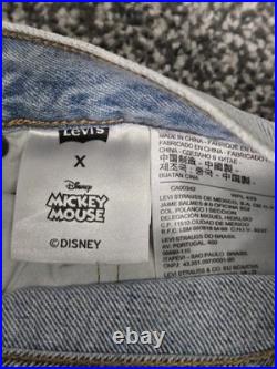 Levi's Premium x Disney Mickey Mouse 501 Crop Jeans Light Wash
