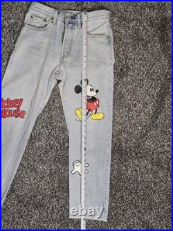 Levi's Premium x Disney Mickey Mouse 501 Crop Jeans Light Wash