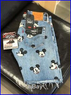 Levi's X Disney Mickey Mouse 501 Button Fly Jeans Men's 32 Limited New Nwt