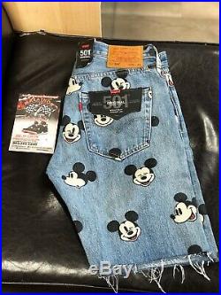 Levi's X Disney Mickey Mouse 501 Button Fly Jeans Men's 32 Limited New Nwt