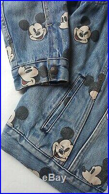 Levi's x Mickey Mouse Disney Type 3 Sherpa Trucker Denim Jean Jacket NEW Large