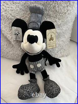 Limited Edition 1634/1918 Mickey Mouse In Steamboat Willie Soft Toy Disneyland
